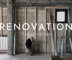 古いビルをリノベーション中。renovation_of_the_building_now